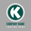 K conceptual typography letter mark logo design. K brand logo design.