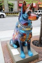 K9 For Cops Art Installation Statues Displayed Highlighting the Role of Chicago Police Canine in downtown Chicago Royalty Free Stock Photo
