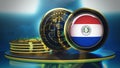 3D Rendering 4K Bitcoin Paraguay Legal Tender