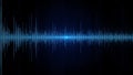 4K 3D Sound wave or frequency digital isolated Black loop background Animation.