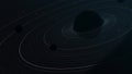 4K Dark Solar Orbit around the Sun Planet Loop Animation Background