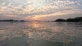 4k dramatic sky with clouds of Kaptai lake landscape