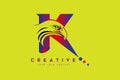 K-Eagle Logo Concept Royalty Free Stock Photo