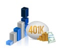 401k egg and cash money graph illustration