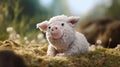 4k Felt Stop-motion Pig In Tundra: Cinematic Hemp Aesthetics