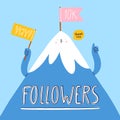 10k followers, thank you vector illustration