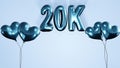 20K, 20000 followers or subscribers celebration banner