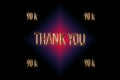 90 k, 90000 followers. thank you for with a special design for your support, 3d render, Golden words effect with Dark black