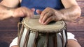 4k 50fps Tabla player performs traditional rhythms