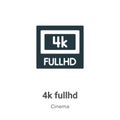 4k fullhd vector icon on white background. Flat vector 4k fullhd icon symbol sign from modern cinema collection for mobile concept