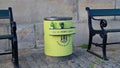 8K Garbage bin with a special shelf for used cans or bottles. So people don`t need to dig inside of garbage