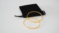 22K Gold Bangle Bracelets On White Background Royalty Free Stock Photo