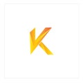 K Gold Logo Letter Designs Vector illustration