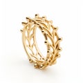 Gold Ring With Leaf Design - Inspired By Crown