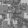 8K greyscale tech city cyberpunk displacement map texture for 3d modelling Royalty Free Stock Photo