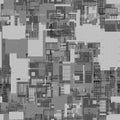 8K greyscale tech city cyberpunk displacement map texture for 3d modelling