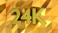 24K Hallmark on gold pattern background