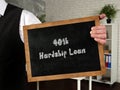 401k Hardship Loan inscription on the piece of paper