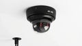 4K HD security camera installed on white ceiling Royalty Free Stock Photo