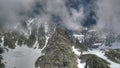 8K High Snowy Mountain Peak in Shape of a Symmetrical Pyramid