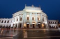 K.K. Hofburgtheater at night in Vienna