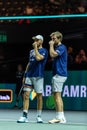 K. Krawietz abd T. Puetz playing the semi final at ABN AMRO Open 2023 tennis player at Rotterdam Ahoy arena