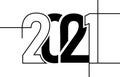 2021 New Year banner. 2021 Minimal cover design. 2021 Template for  greeting cards, brochures Royalty Free Stock Photo