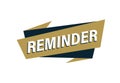 Reminder stamp vector illustration, Reminder