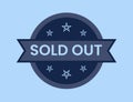 Sold Out Badge vector illustration, Sold Out Stamp Royalty Free Stock Photo