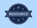 Resource Badge vector illustration, Resource Stamp