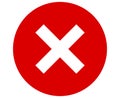 Cancel icon, Flat illustration of cancel vector icon, Denied sign symbol Royalty Free Stock Photo