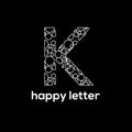 K letter bubbles vector logo design