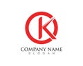 K Letter logo vector icon Royalty Free Stock Photo