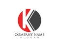 K Letter logo vector icon Royalty Free Stock Photo