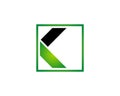 k letter square logo design 2