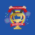 20k Likes Celebration Sign Symbol Vector