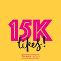 15k likes online social media thank you banner