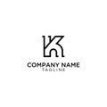 K logo design striped unique shape