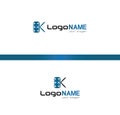 K logo, drum logo Royalty Free Stock Photo