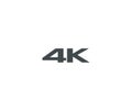 4K logo editorial illustrative on white background Royalty Free Stock Photo