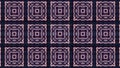 4K loop decorative ornament squares backdrop pattern. Buildup to bright shine