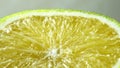 4k Macro shot of orange fruit and rotate.Close up fresh citrus orange Granite background.