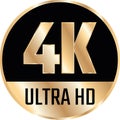 4K icon gold vector style