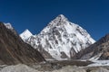 K2 mountain peak in clear day, K2 trek