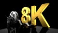 8k movie concept Royalty Free Stock Photo