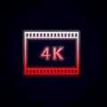 4k movie, tape, frame nolan neon icon
