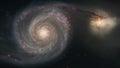 4K NASA cinemagraph collection - M51 whirlpool galaxy with companion.