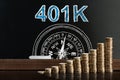 401k Pension Plan On Blackboard Royalty Free Stock Photo