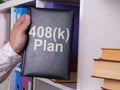 408 k Plan is shown on the conceptual business photo Royalty Free Stock Photo