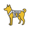 K9 police dog color icon